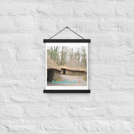 Village Charm Poster with hangers with Groundfloor24 with House Logo