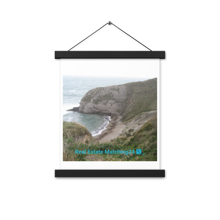 Sea & Hills Poster with hangers with realestatematching24 with key Logo