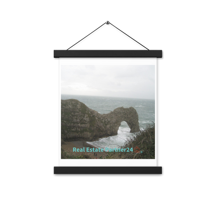 Coastal Escape Poster with hangers with realestatepartner24 with house Logo