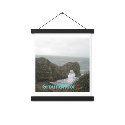 Coastal Escape Poster with hangers with Groundfloor with House Logo