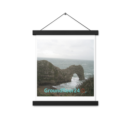 Coastal Escape Poster with hangers with Groundfloor24 with House Logo