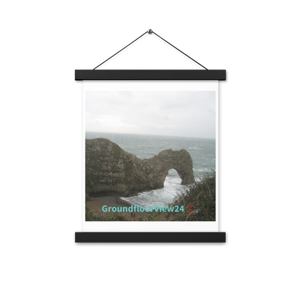 Coastal Escape Poster with hangers with groundfloorview24 with House Logo