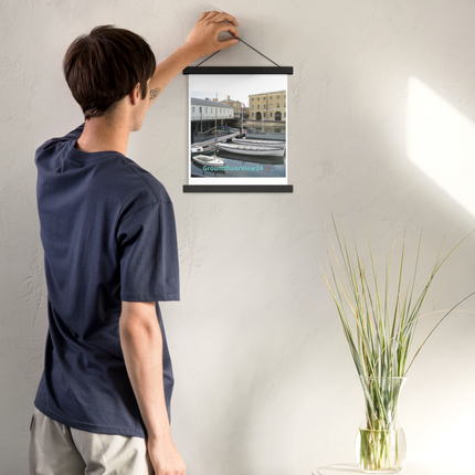 Boat on Water Poster with hangers groundfloorview24 with House Logo