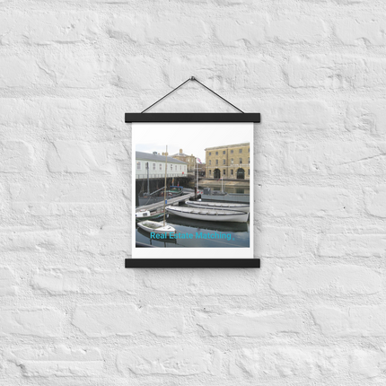 Boat on Water Poster with hangers realestatematching without key Logo