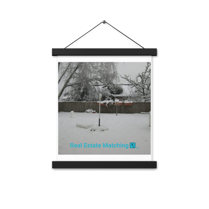 Winter Wonderland Poster with hangers with realestatematching with key Logo