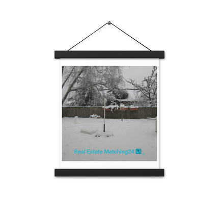 Winter Wonderland Poster with hangers with realestatematching24 with key Logo
