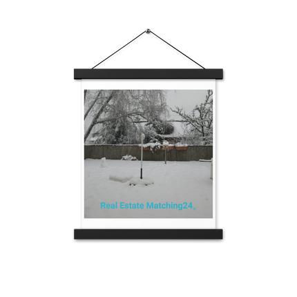 Winter Wonderland Poster with hangers with realestatematching24 without key Logo