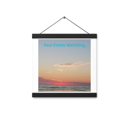 Sunset Sinari Poster with hangers with Real Estate Matching Logo