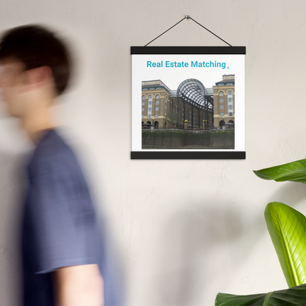 Hay's Galleria Poster with hangers with Real Estate Matching Logo