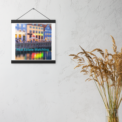 Nyhavn Poster with hangers with Real Estate Matching Logo