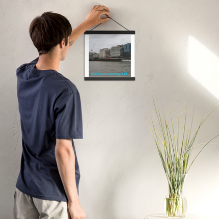 Beautiful Place Poster with hangers with Real Estate Matching24 Logo
