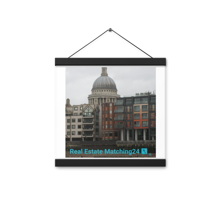 St. Paul's Cathedral Poster with hangers with Real Estate Matching24 Logo