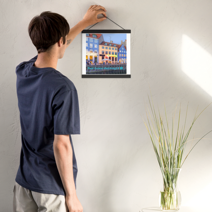 Nyhavn Poster with hangers with Real Estate Matching24 Logo
