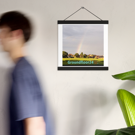 The Rainbow Sinari Poster with hangers with Groundfloor24 Logo