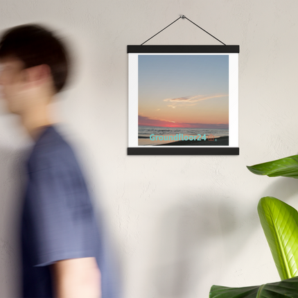 Sunset Sinari Poster with hangers with Groundfloor24 Logo