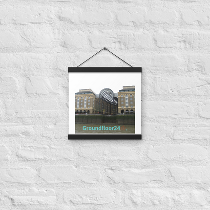 Hay's Galleria Poster with hangers with Groundfloor24 Logo