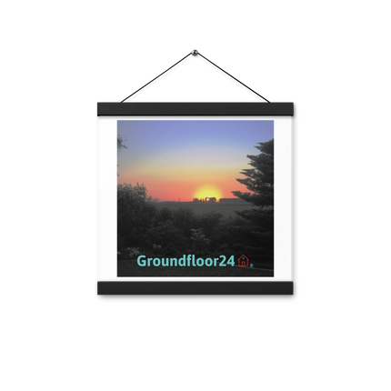 Beautiful Sunset Sinari Poster with hangers with Groundfloor24 with House Logo