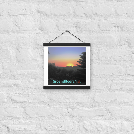 Beautiful Sunset Sinari Poster with hangers with Groundfloor with House Logo