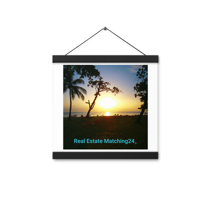 Beautiful Sea View Poster with hangers with realestatematching24 without key Logo