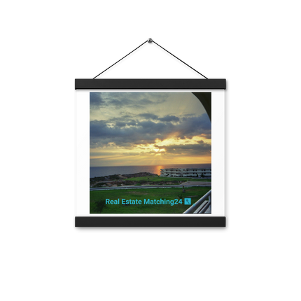 Natural View Poster with hangers with realestatematching24 with key Logo