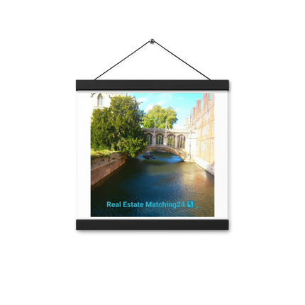 Beautiful Canel Poster with hangers with realestatematching24 with key Logo