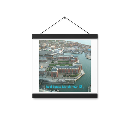 Nice City Poster with hangers with realestatematching24 with key Logo