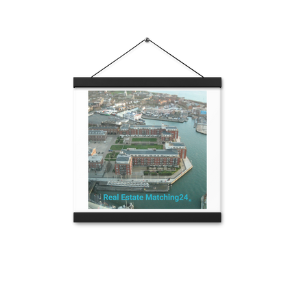 Nice City Poster with hangers with realestatematching24 without key Logo