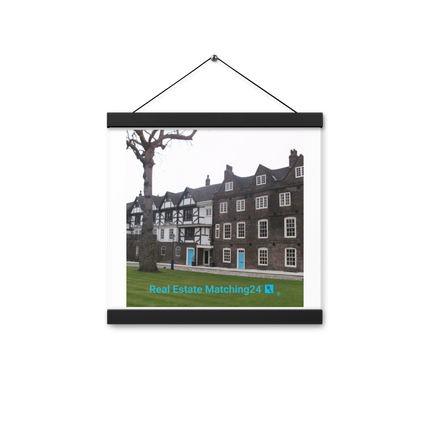Beautiful Palace Framed photo paper poster with realestatematching24 with key Logo