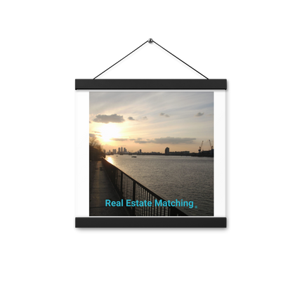 Awesome River View Poster with hangers with realestatematching without key Logo