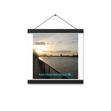 Awesome River View Poster with hangers with realestatematching24 with key Logo
