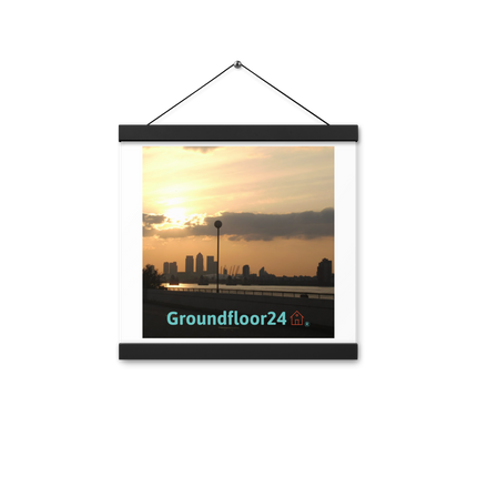 Majestic Sunset Poster with hangers with Groundfloor24 with House Logo