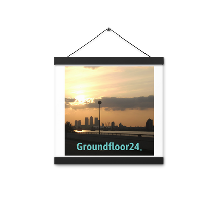 Majestic Sunset Poster with hangers with Groundfloor24 without House Logo