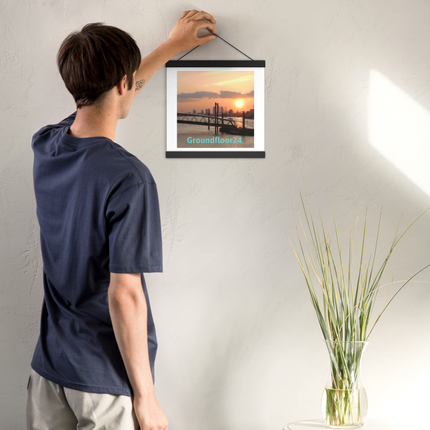 Evening Glow Poster with hangers with Groundfloor24 without House Logo