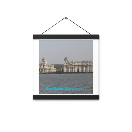 Riverside Beauty Poster with hangers with realestatematching24 without key Logo