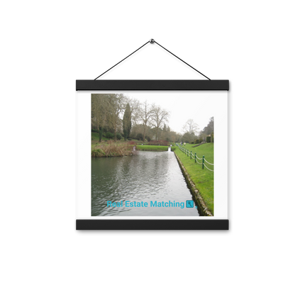 Lakeside Beauty Poster with hangers with realestatematching with key Logo