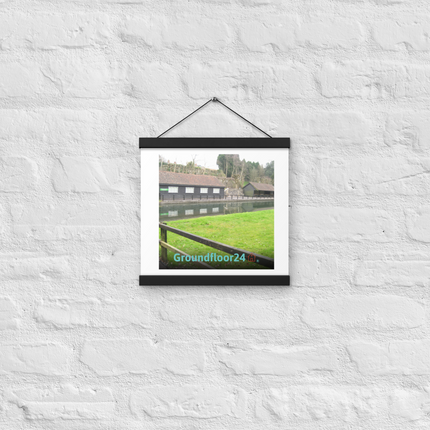 Lakeside Serenity Poster with hangers with Groundfloor24 with House Logo