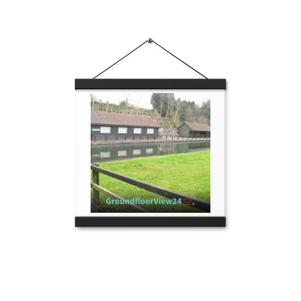 Lakeside Serenity Poster with hangers with groundfloorview24 with House Logo
