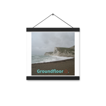 Waves and Sand Poster with hangers with Groundfloor with House Logo
