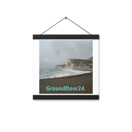 Waves and Sand Poster with hangers with Groundfloor24 without House Logo