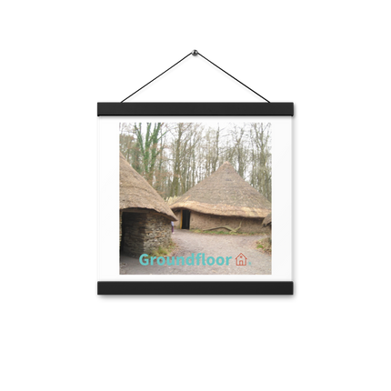 Village Charm Poster with hangers with Groundfloor with House Logo