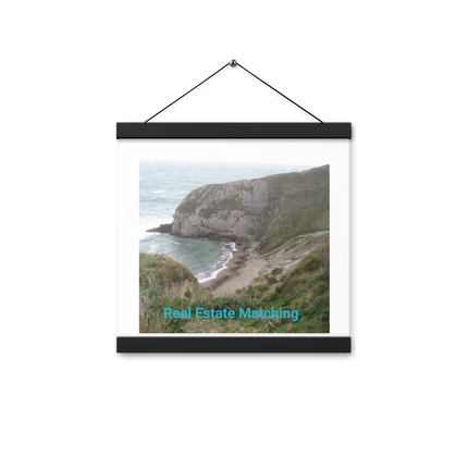 Sea & Hills Poster with hangers with realestatematching without key Logo
