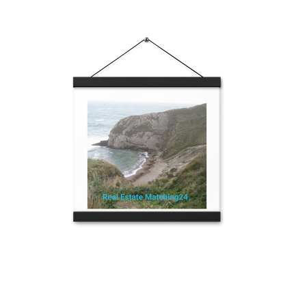 Sea & Hills Poster with hangers with realestatematching24 without key Logo