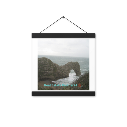 Coastal Escape Poster with hangers with realestatepartner24 with house Logo