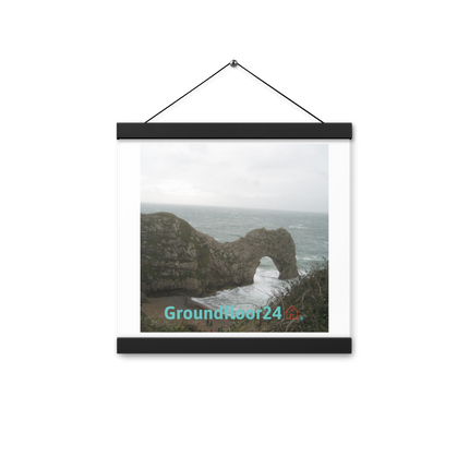 Coastal Escape Poster with hangers with Groundfloor24 with House Logo