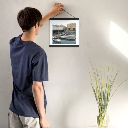 Boat on Water Poster with hangers realestatematching24 without key Logo