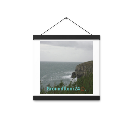 Seaside Serenity Poster with hangers with Groundfloor24 with House Logo