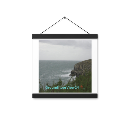 Seaside Serenity Poster with hangers with groundfloorview24 with House Logo