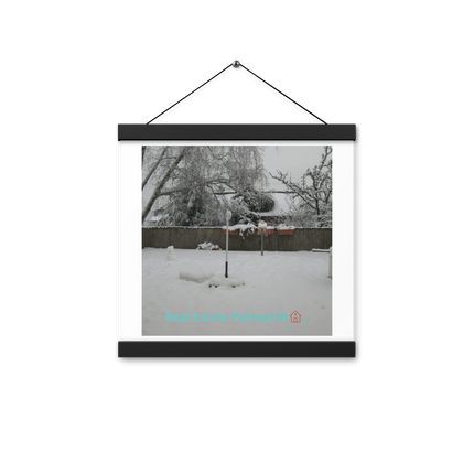 Winter Wonderland Poster with hangers with realestatepartner24 with house Logo
