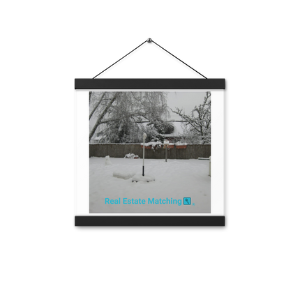 Winter Wonderland Poster with hangers with realestatematching with key Logo