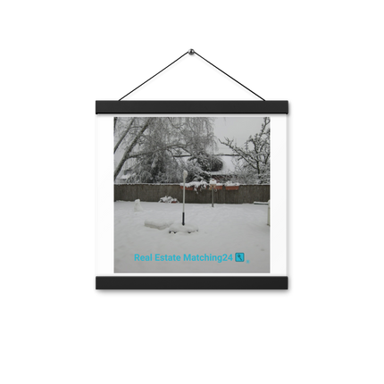 Winter Wonderland Poster with hangers with realestatematching24 with key Logo